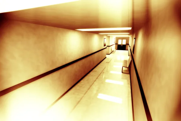 可怕的恐怖医院走廊 — 图库照片