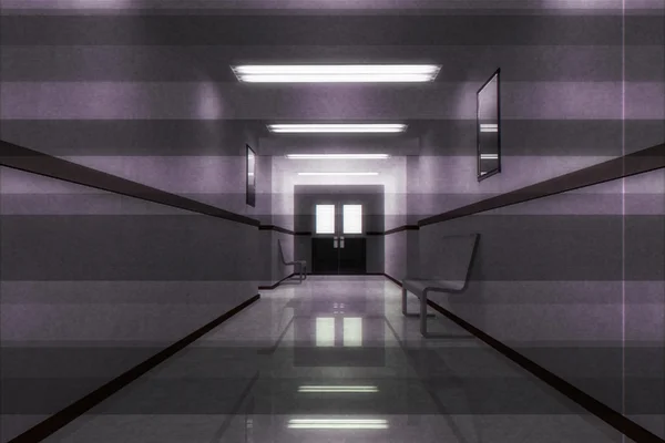 Scary Horror Hospital Corridor Yurei Japanese Ghost — Stock Photo, Image