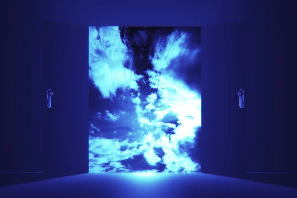 Tajemnicze drzwi nieba chmury — Zdjęcie stockowe