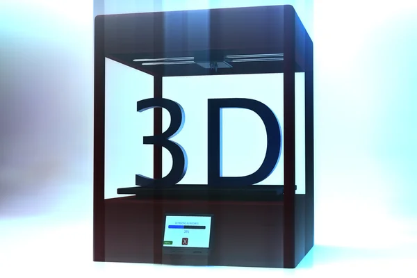 3D-Druckermaschine 3D-Drucktechnologie 3D-Renderer — Stockfoto
