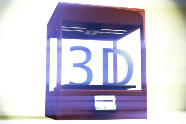 Máquina de impresora 3D Tecnología de impresión tridimensional 3D render —  Fotos de Stock