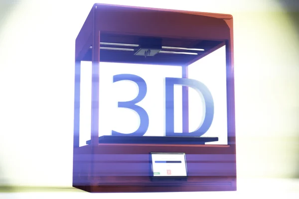 3D-Druckermaschine 3D-Drucktechnologie 3D-Renderer — Stockfoto