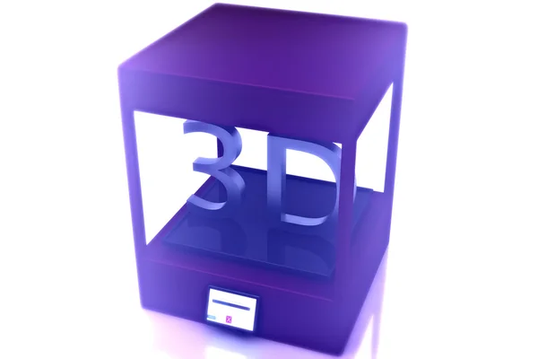 3D tiskárna stroj tři dimenzionální tisk technologie 3d vykreslení — Stock fotografie