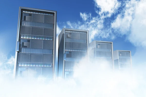 Servidores Cloud computing conceito criativo — Fotografia de Stock