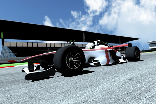 Formula 1 - Indy Race Type Car on Race Course