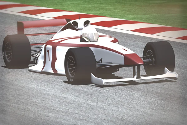 Formula 1 - Indy yarış tipi araba yarış ders üzerinde — Stok fotoğraf