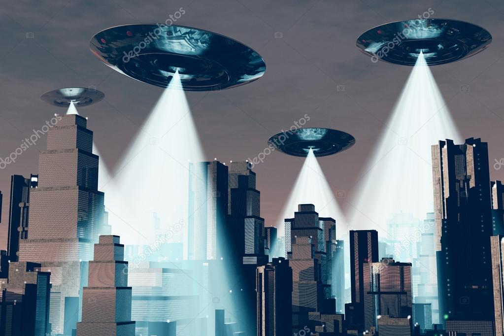 Ufo Invasion over Metropolis