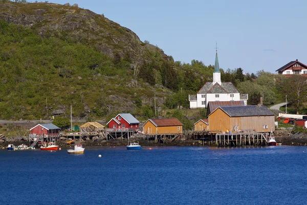 Port rybacki w moskenes — Zdjęcie stockowe