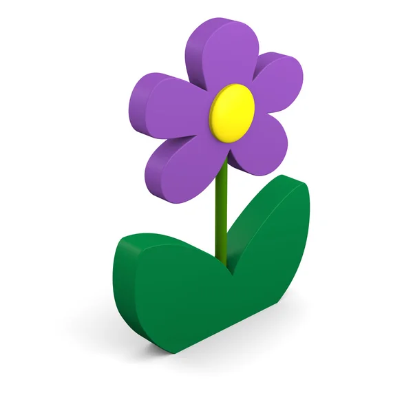 Fialový květ ilustrace — Stock fotografie