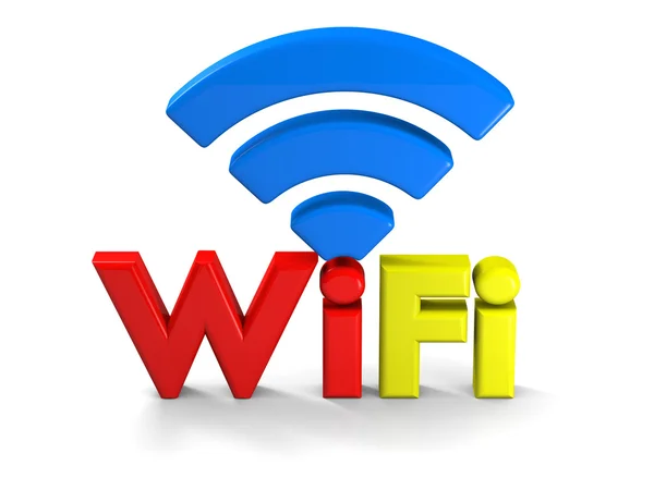Барвисті Wifi символ — стокове фото