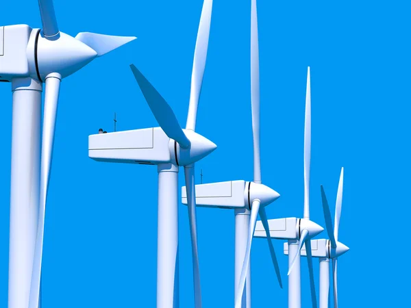 Wind farm generators — Stock Photo, Image