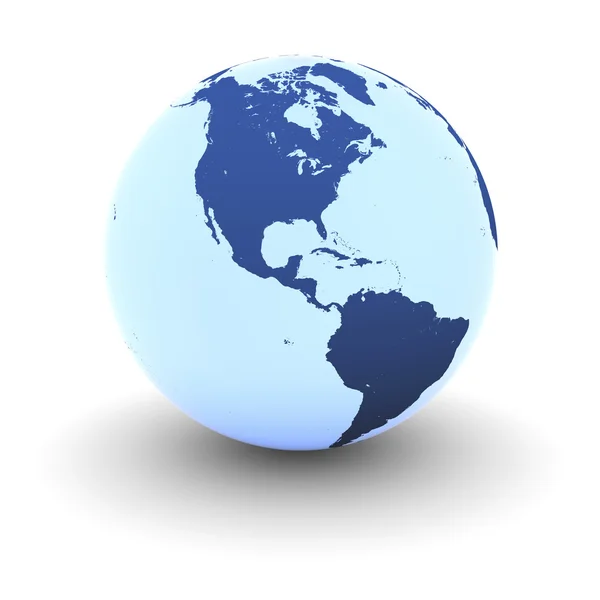 Amerika op blauw aarde — Stockfoto