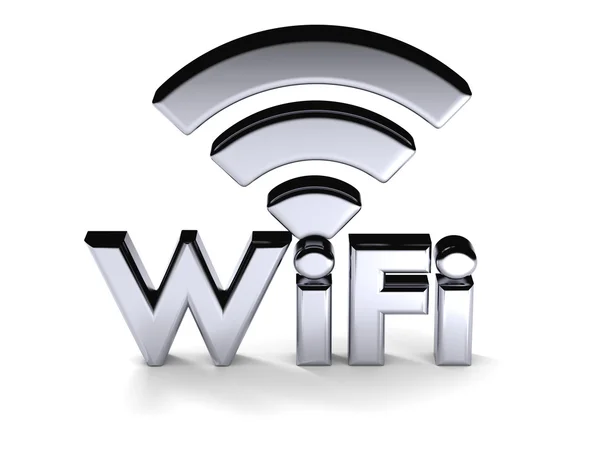 Серебряный символ WiFi — стоковое фото