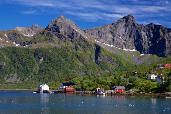 Noorse dorp — Stockfoto