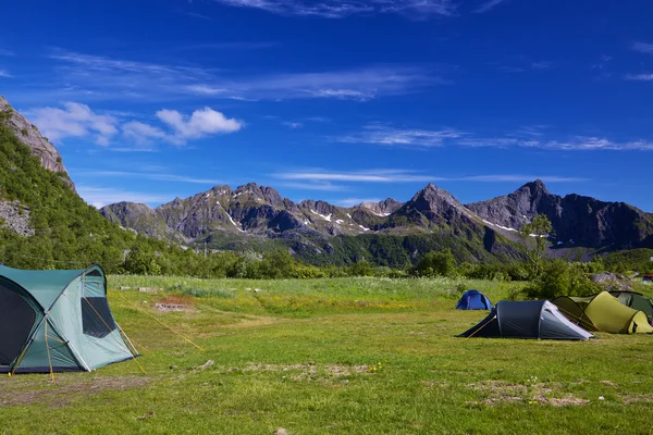 Wildcamping auf den Lofoten — Stockfoto