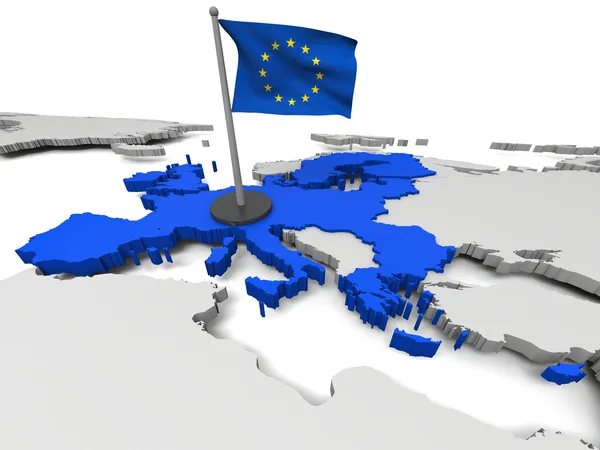 European Union on map — Stock Photo, Image