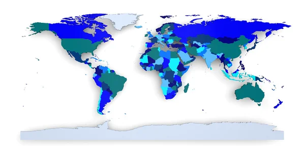 Political world map — Stock Photo, Image