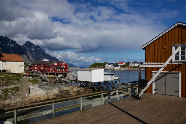 Porto di pesca a Lofoten — Foto Stock