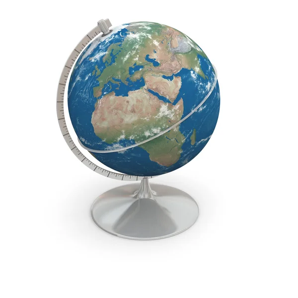 Topographic globe with clouds — Stock Photo, Image