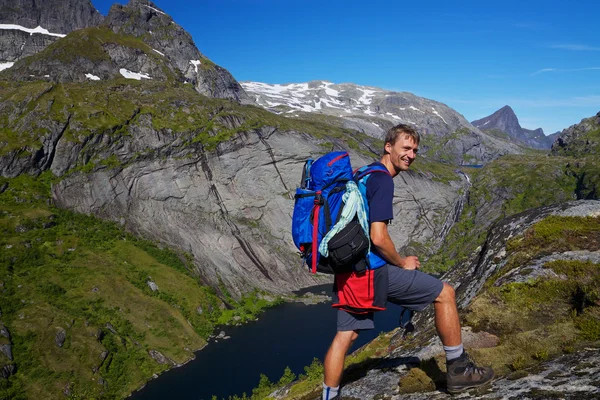Backpacking w Norwegii — Zdjęcie stockowe