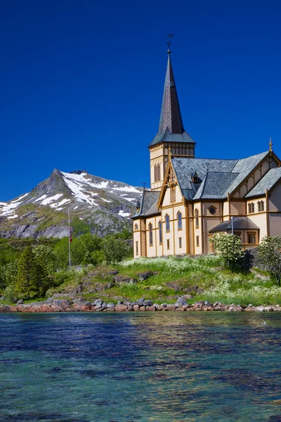 Lofoten cathedral in Norway — Stock Photo, Image