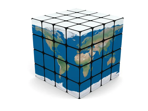 Världen kub — Stockfoto