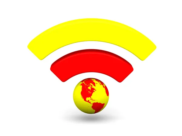 Яркий символ WiFi — стоковое фото