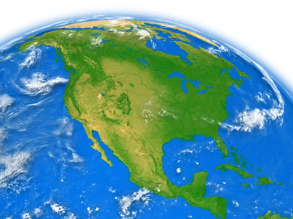 Nordamerika auf der Erde — Stockfoto