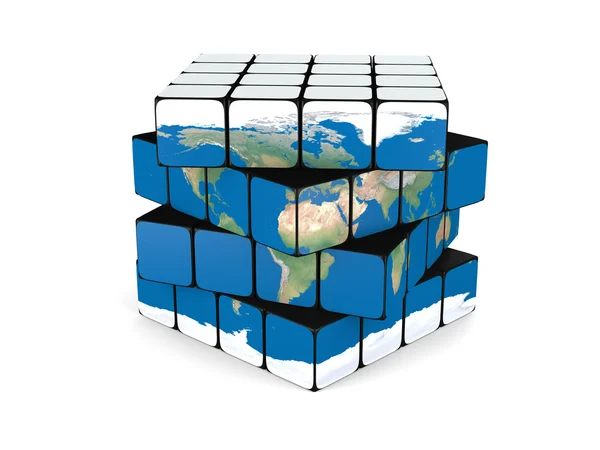 Cubo de Tierra — Foto de Stock