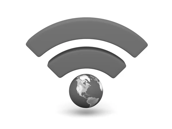 Gri wifi sembolü — Stok fotoğraf