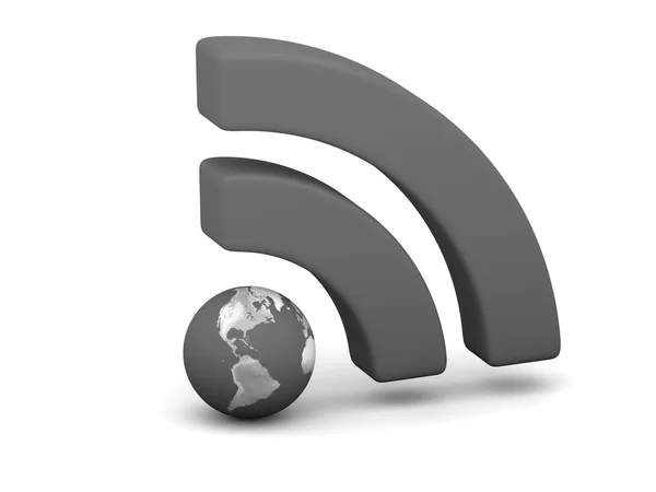 Grå wifi symbol — Stockfoto