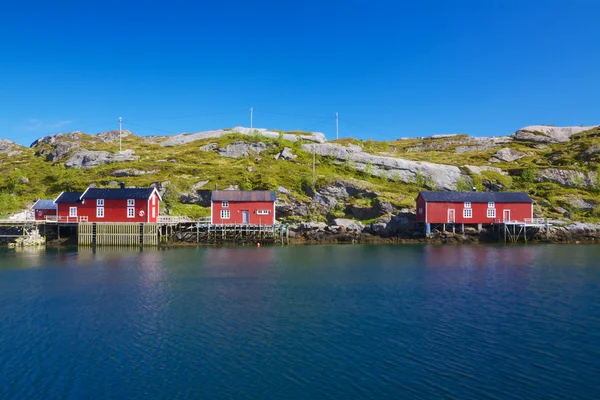 Cabanas de pesca norueguesas — Fotografia de Stock