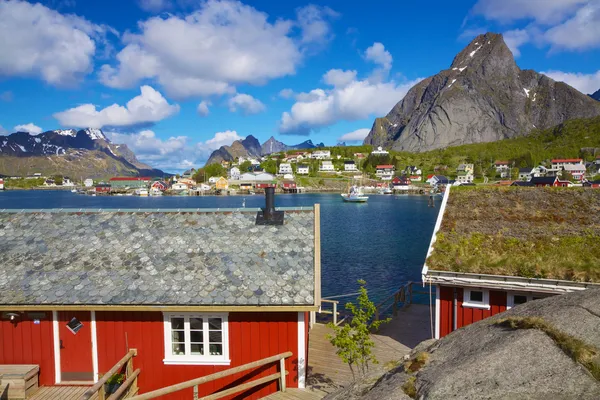 Norwegische Fischerstadt — Stockfoto