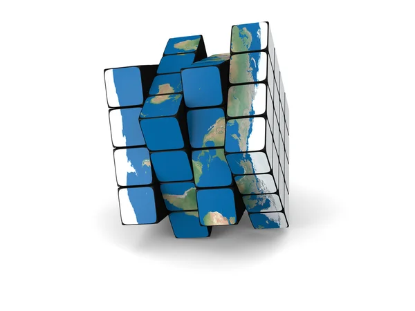 Cubo mundial — Fotografia de Stock