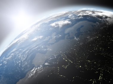 Avrupa üzerinden gündoğumu