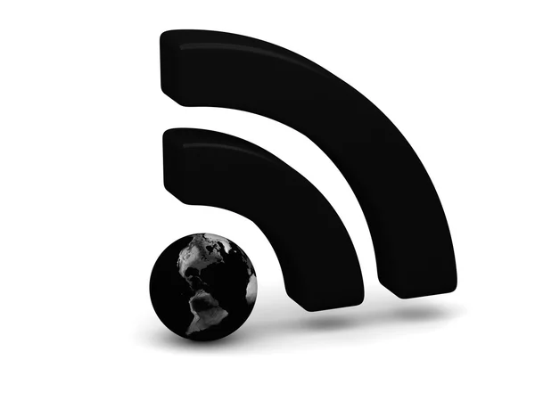 Symbole WiFi noir — Photo