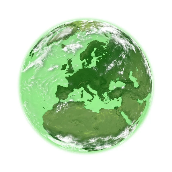Europe on green Earth — Stock Photo, Image