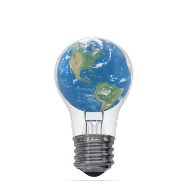 Planet earth ampul içinde