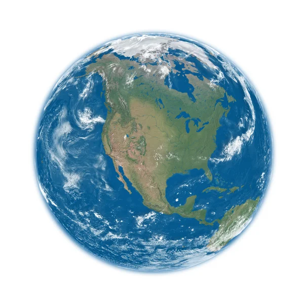 North America on blue Earth — Stock Photo, Image