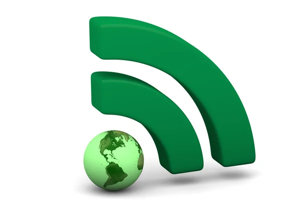 Wifi zielony symbol — Zdjęcie stockowe