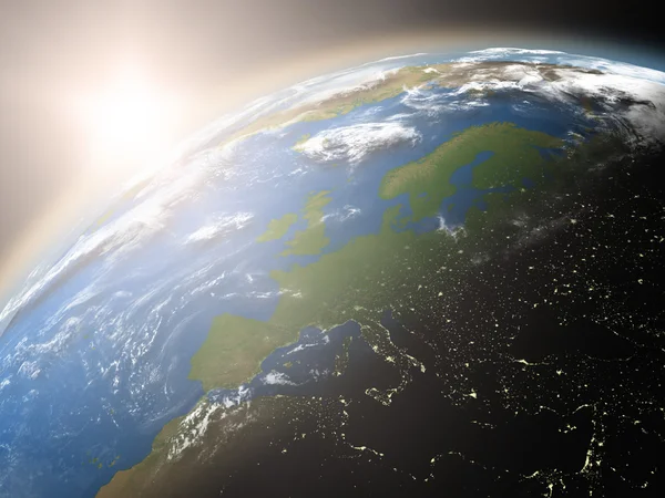 Avrupa üzerinden gündoğumu