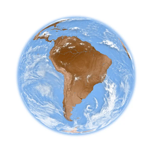 Sydamerika på jorden — Stockfoto