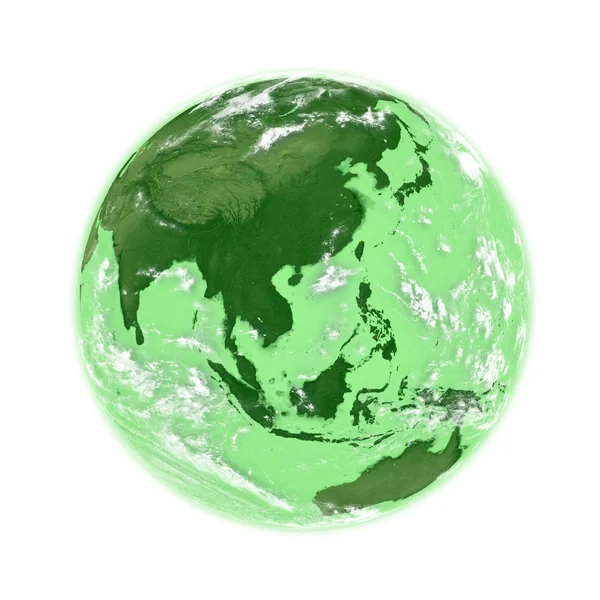 Zuidoost-Azië op groen aarde — Stockfoto