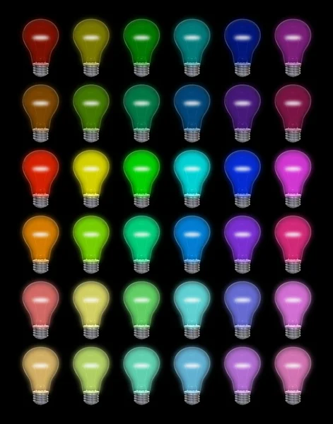 Цветные лампочки — стоковое фото