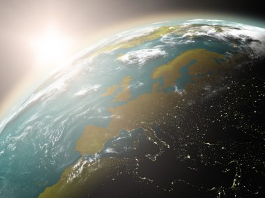 Avrupa üzerinden gündoğumu