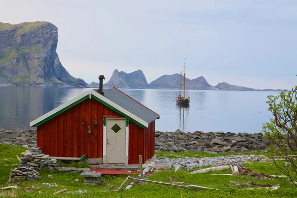 ノルウェーの漁村の小屋 — ストック写真