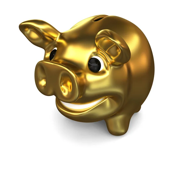 Goldenes Sparschwein — Stockfoto