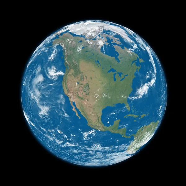 Amérique du Nord sur Terre bleue — Photo