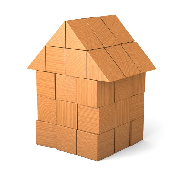 Toy house made of cubes — Stock Photo, Image