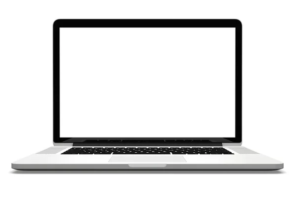 Laptop with white screen — Stock Photo, Image